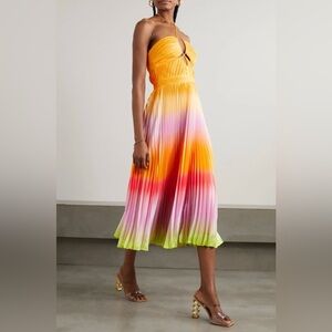 Jonathan Simkhai Ombré Plisse Midi Dress